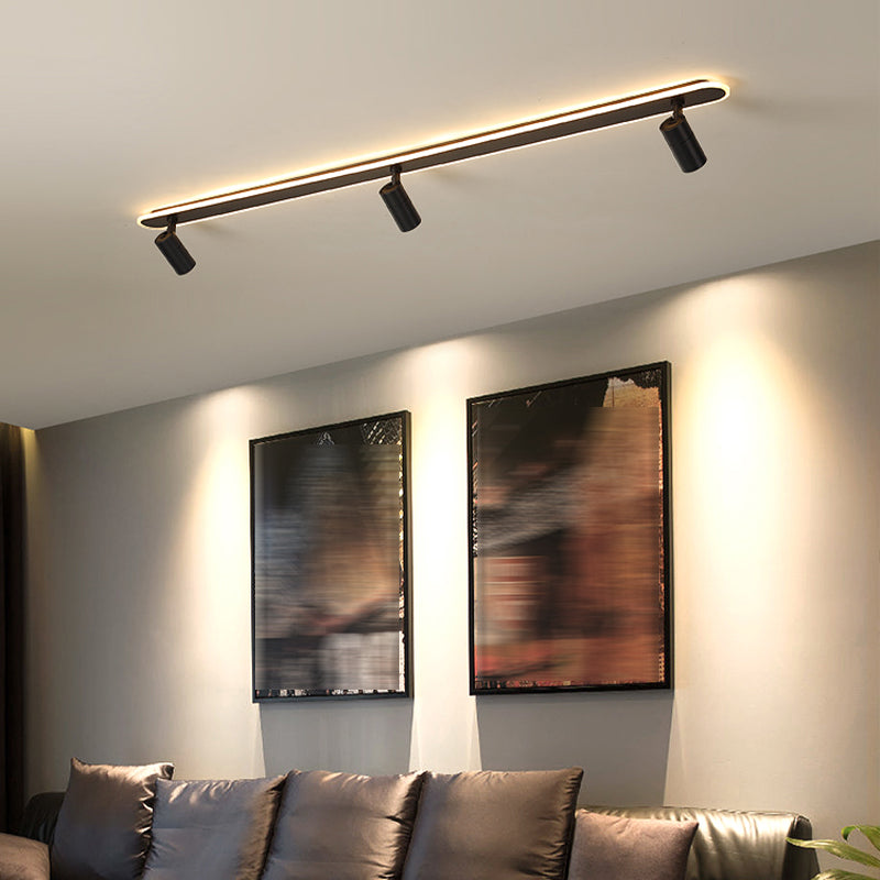 Modern Flush Mount Geometric Shape Ceiling Light with Metal for Toggery