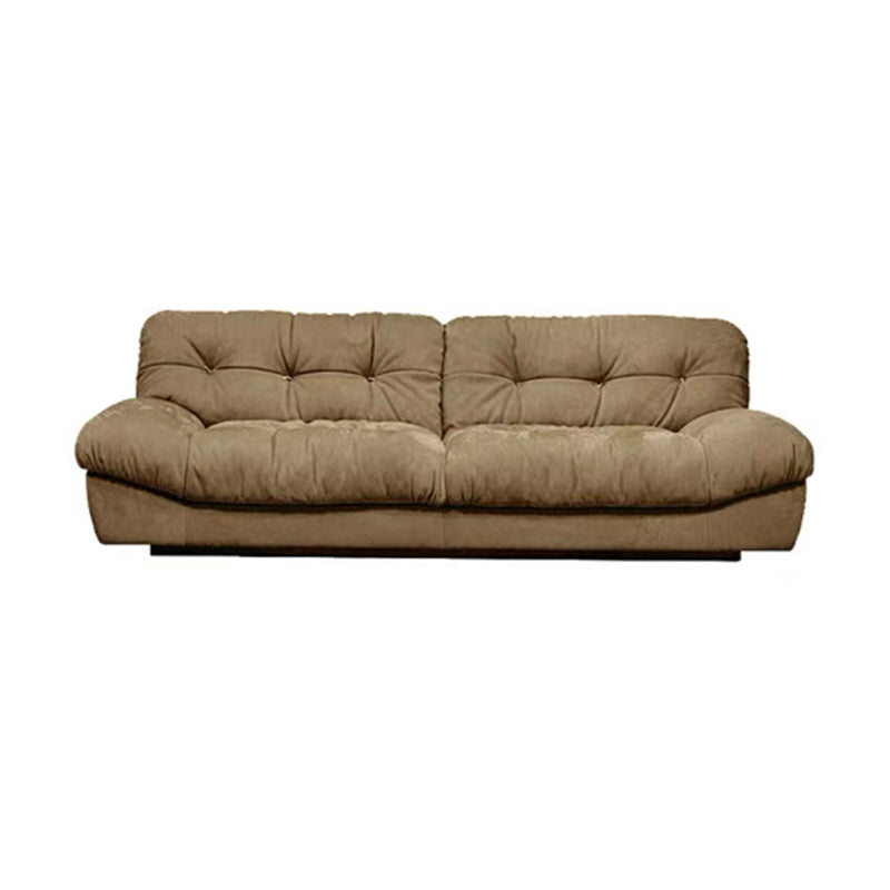 Contemporary Armless Settee Tufted Split-Back Living Room Sofa