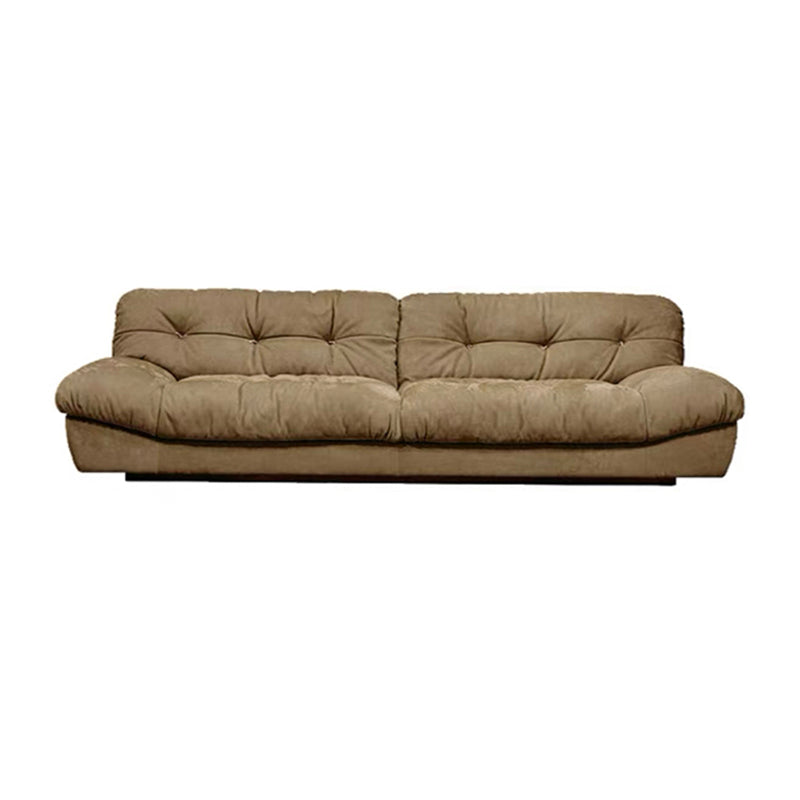 Contemporary Armless Settee Tufted Split-Back Living Room Sofa