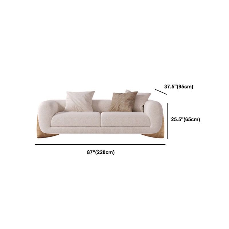 Modern Style Living Room Tuxedo Arm Loveseat Tight Back Seating