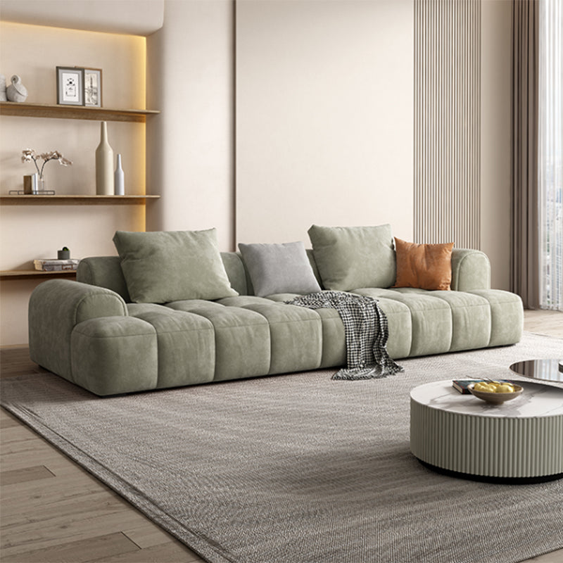 Modern Style Sofa Suede Material Embedded Armrest Cushion Back Sofa Bed