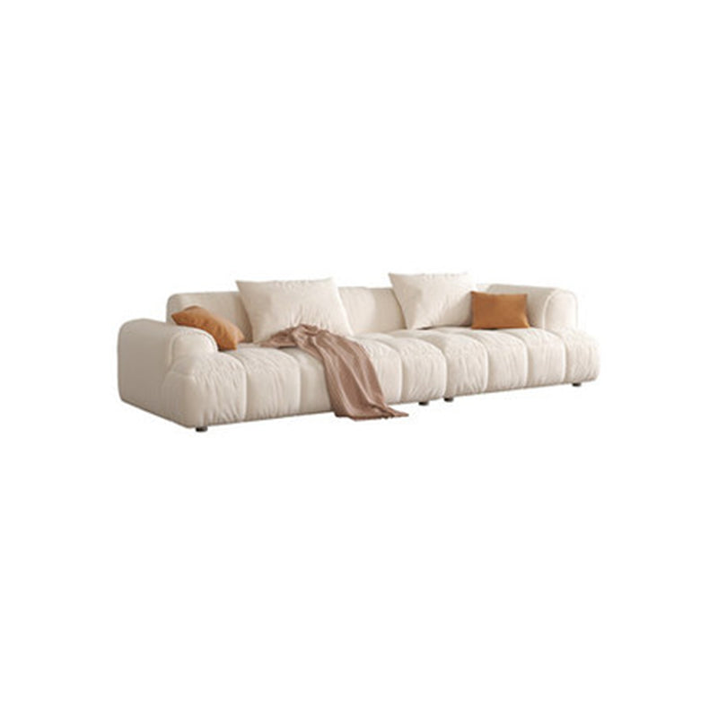 Modern Style Sofa Embedded Armrest Cushion Back Flannelette Material Sofa Bed