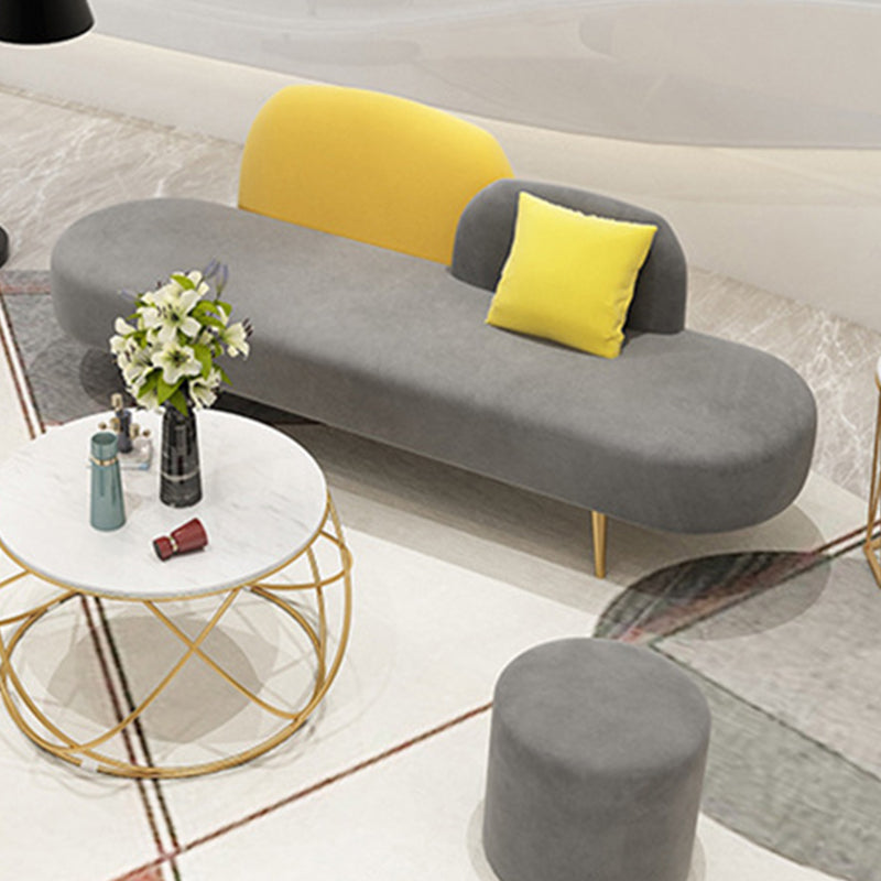 Modern Armless Sofa 30.70" Wide Velvet Standard Sofa for Living Room