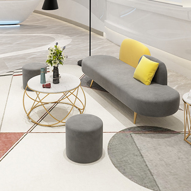 Modern Armless Sofa 30.70" Wide Velvet Standard Sofa for Living Room