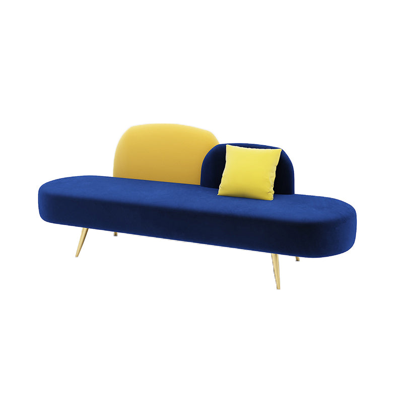 Modern Armless Sofa 30.70" Wide Velvet Standard Sofa for Living Room