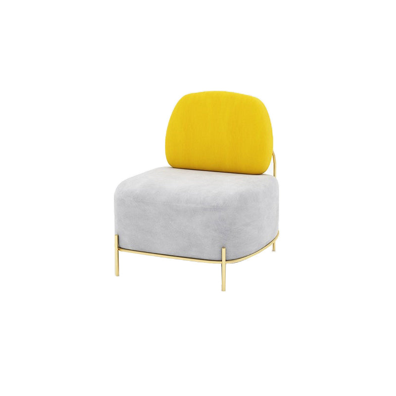 Armless Contemporary Sofa Velvet Tight Back for Apartment Sofa