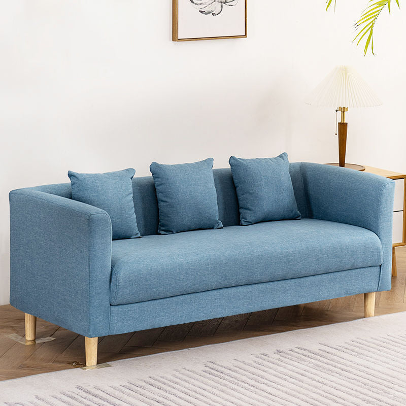 Faux Leather 3-seater Sofa Tuxedo Arm Stain Resistant 23.62" Wide