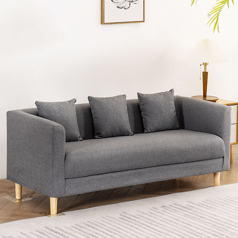 Faux Leather 3-seater Sofa Tuxedo Arm Stain Resistant 23.62" Wide