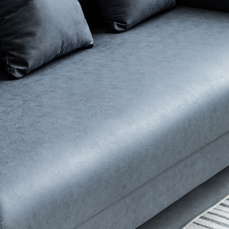 Faux Leather 3-seater Sofa Tuxedo Arm Stain Resistant 23.62" Wide
