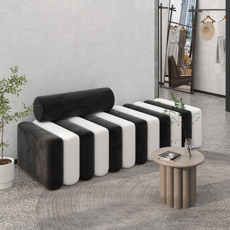 Velvet Standard Sofa Contemporary Armless Sofa for Living Room