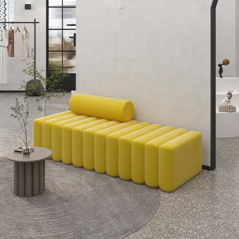 Velvet Standard Sofa Contemporary Armless Sofa for Living Room