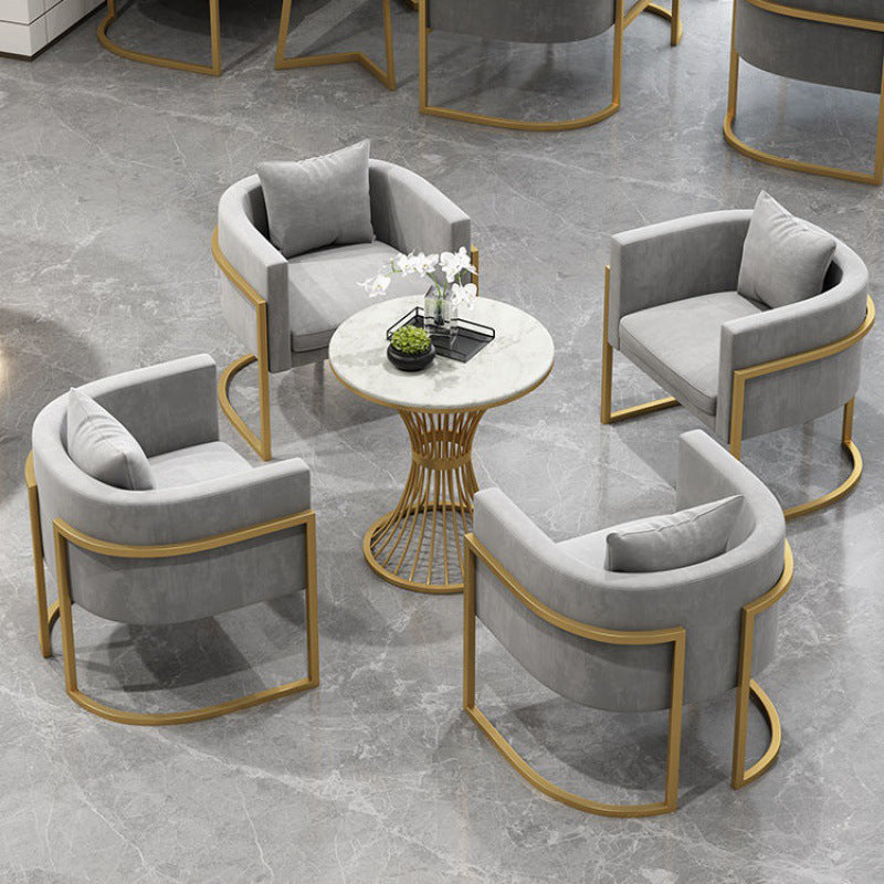 Velvet Gold Modern Sofa Tuxedo Arm Loveseat Contemporary Style