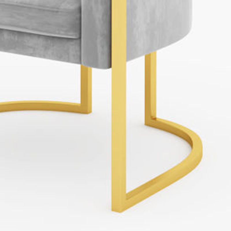 Velvet Gold Modern Sofa Tuxedo Arm Loveseat Contemporary Style