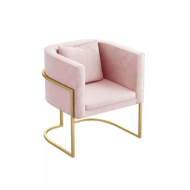 Velvet Gold Modern Sofa Tuxedo Arm Loveseat Contemporary Style