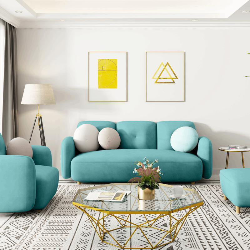 Modern Sofa with Square Arm and Tight Back for Apartment,84.65 "