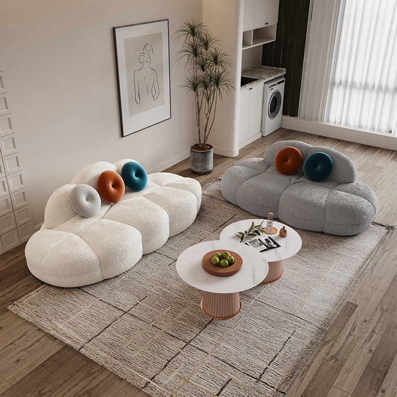 37.4" W * 28.74" H Sofa Modern Wool Armless Sofa for Living Room