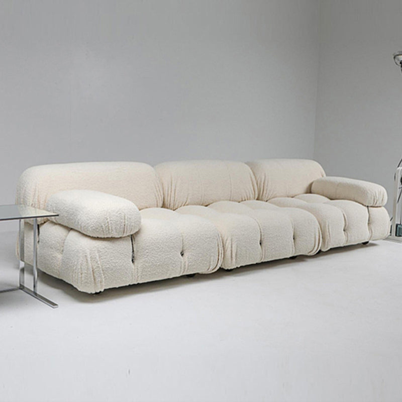 Modern Style Lamb Velvet Sofa Low Back Grey/white/orange/blue Sofa bed