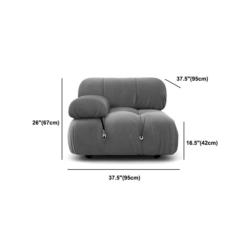 Modern Style Lamb Velvet Sofa Low Back Grey/white/orange/blue Sofa bed