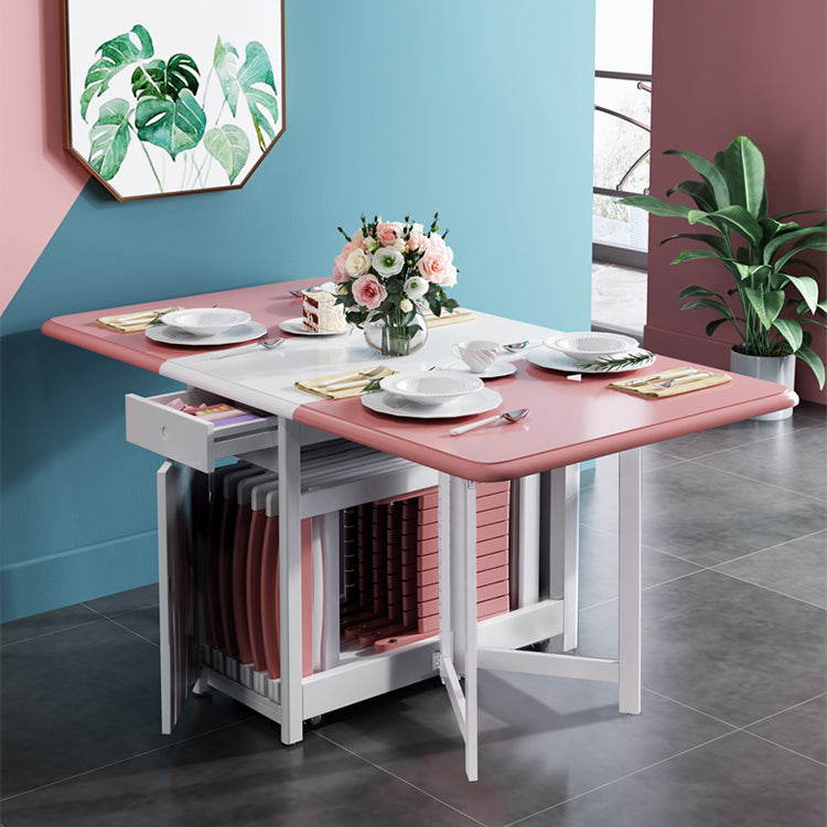 Rubberwood Solid Wood Table Mid-Century Folding Dining Table for Home (only Table)