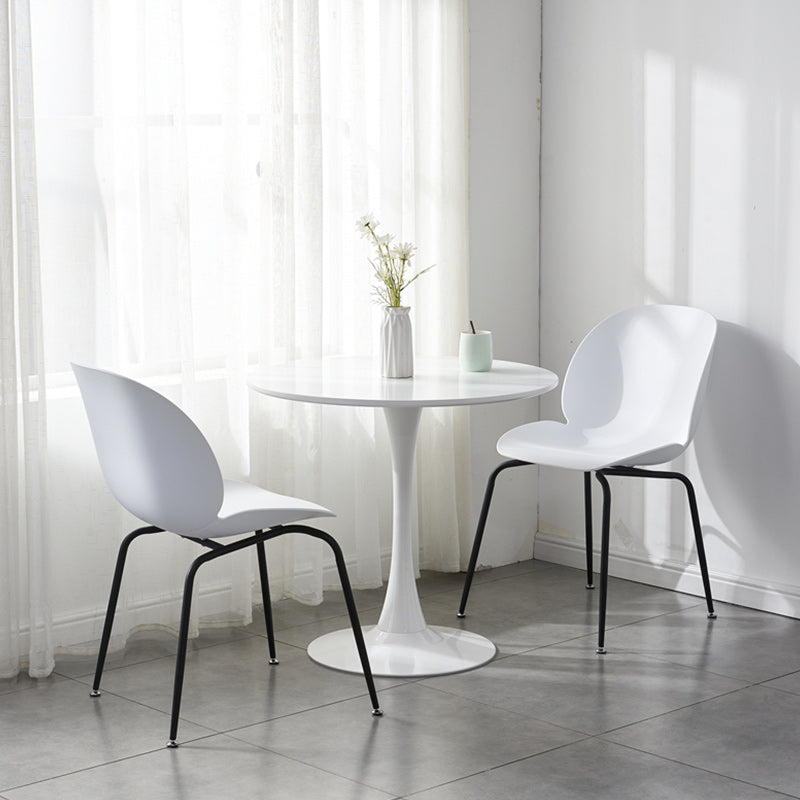 Contemporary Wood Round Dining Set Plastic 1/2/3 Pieces Dining Furniture for Home