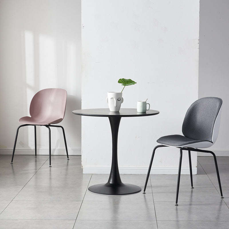 Contemporary Wood Round Dining Set Plastic 1/2/3 Pieces Dining Furniture for Home