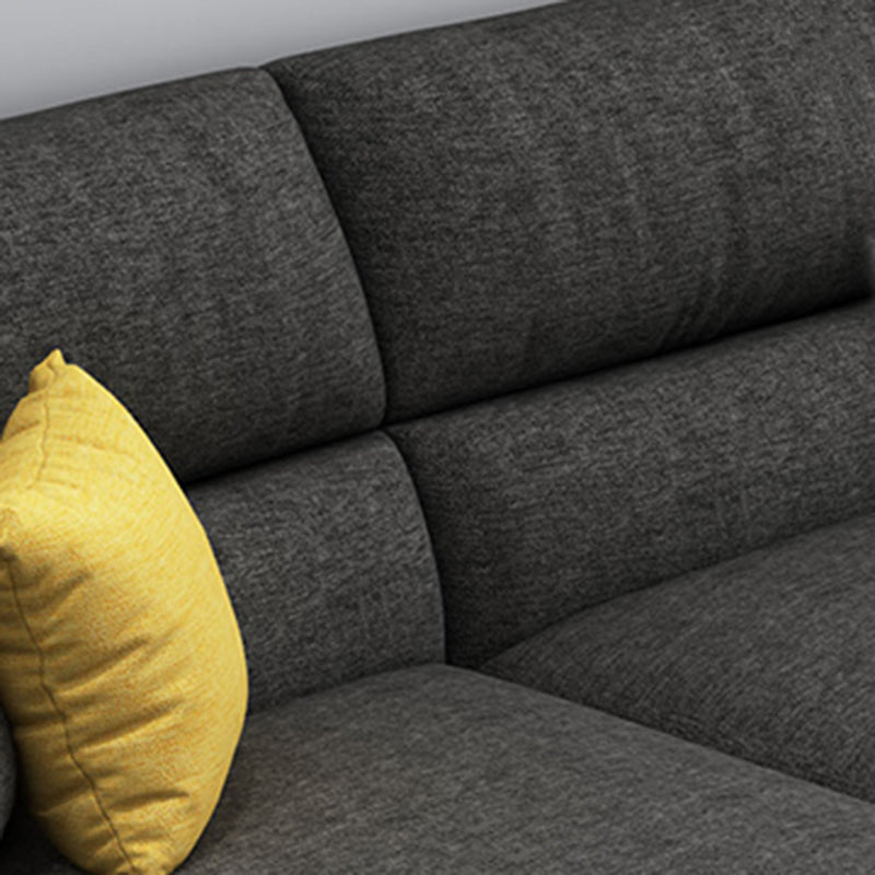 Contemporary Fabric 4-seat Sectionals 126" Pillow Top Arm Sectionals