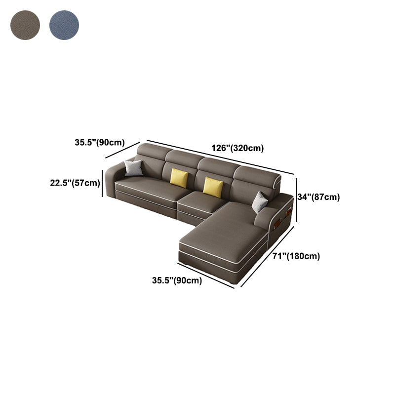126" Square Arm Sectionals,Living Room Sectional sofa,L-Shape