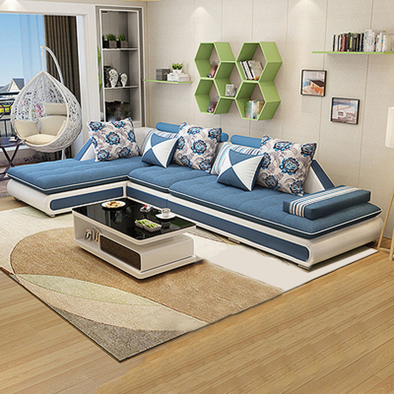129.13 Inches Long Velvet Sectional Modern Sectional for Living Room
