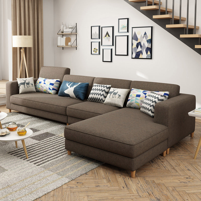 Removable Cushions,Adjustable Sectional Sofa, 67" Linen Sectional sofa