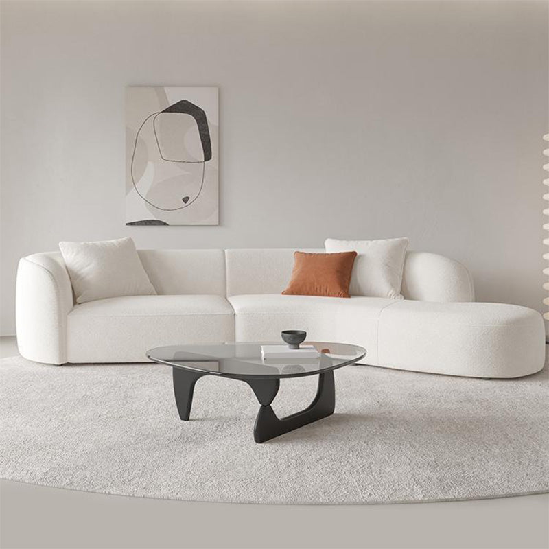 Tight Back Scandinavian Sectionals,27.5"H Wool One Arm Sectionals