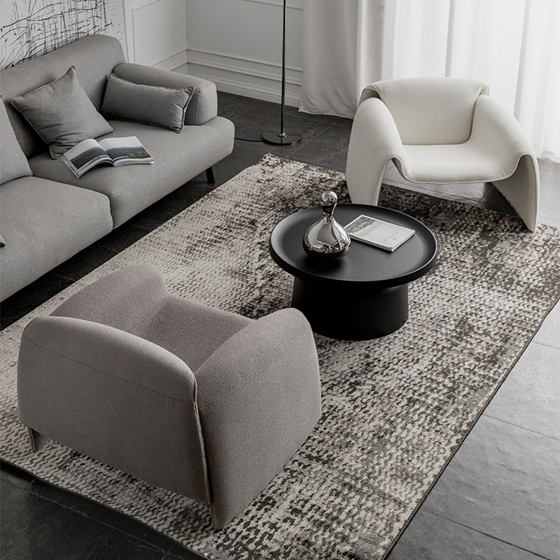 Mid-Century Modern Sled Arm Chair Faux Leather Accent Armchair for Bedroom