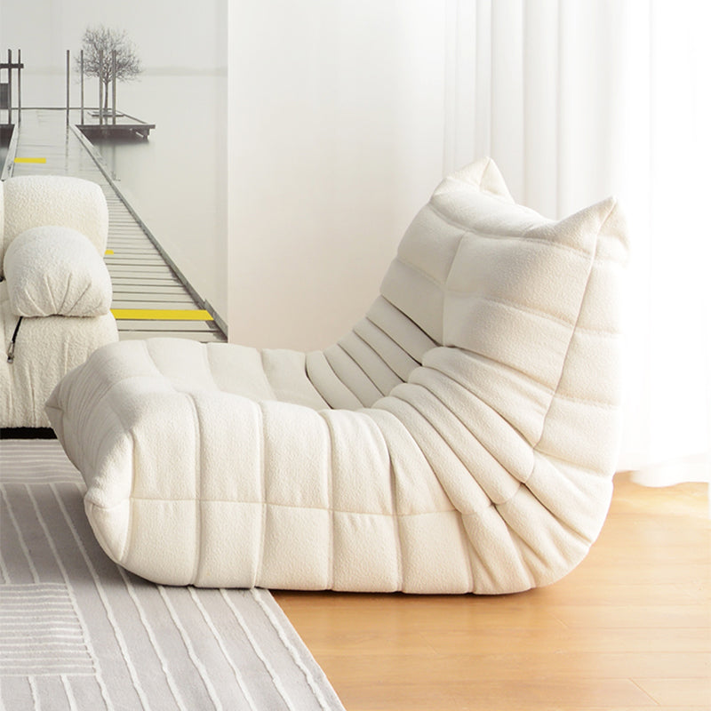 Scandinavian 41.7"Wide Solid Color Suede Sponge Armless Chair