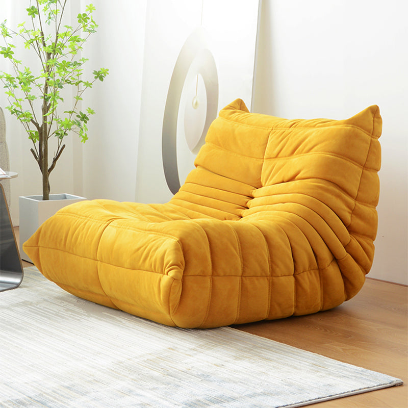 Scandinavian 41.7"Wide Solid Color Suede Sponge Armless Chair