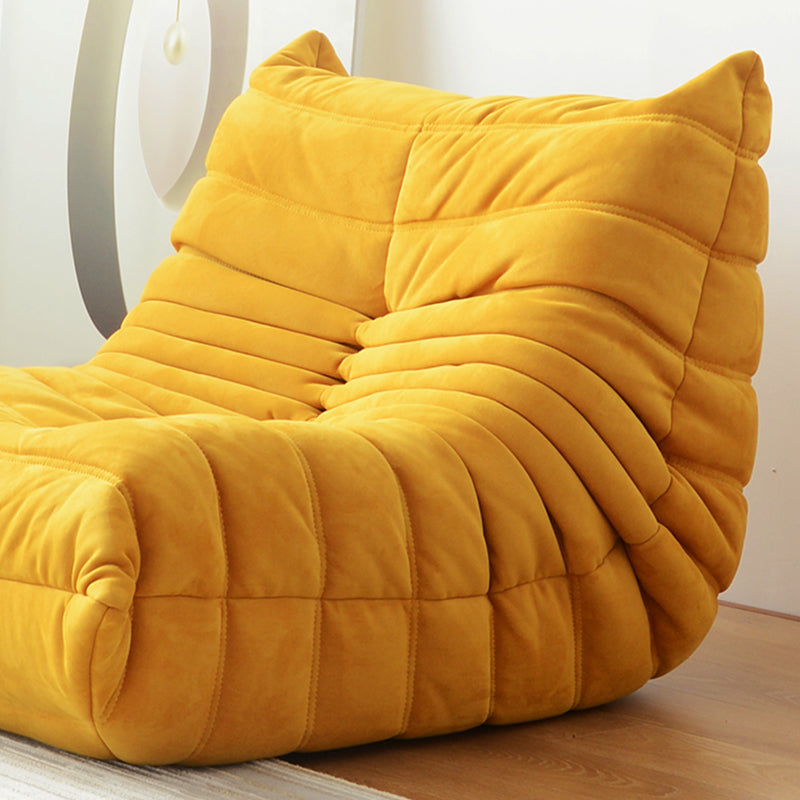 Scandinavian 41.7"Wide Solid Color Suede Sponge Armless Chair