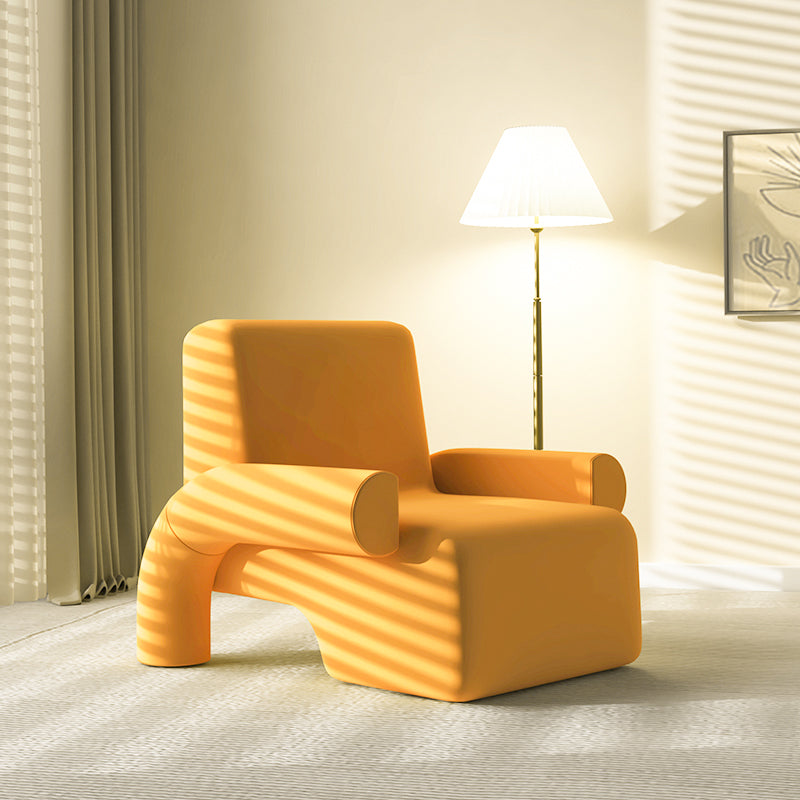 Contemporary 31.5"Wide Velvet/ Wool Fixed Back Sponge Arm Chair