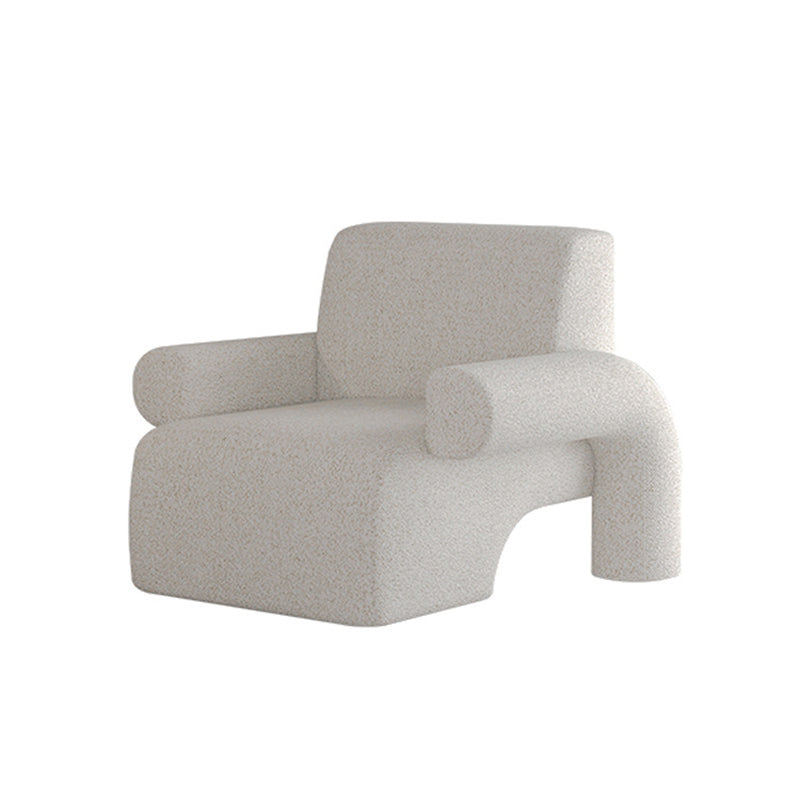 Contemporary 31.5"Wide Velvet/ Wool Fixed Back Sponge Arm Chair