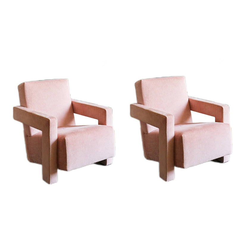 Contemporary 27.56"Wide Velvet Fixed Back Sponge Square Arm Chair