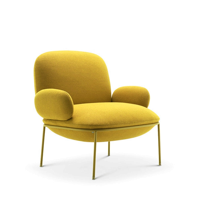Contemporary 32.3"Wide Velvet Fixed Back Sponge 4 Legs Arm Chair