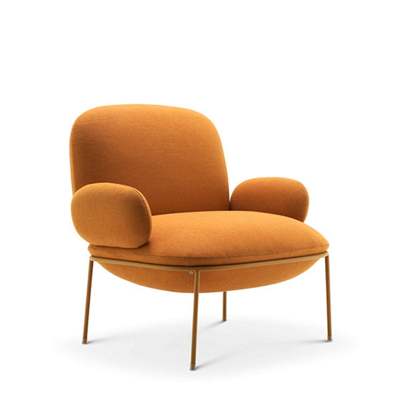 Contemporary 32.3"Wide Velvet Fixed Back Sponge 4 Legs Arm Chair