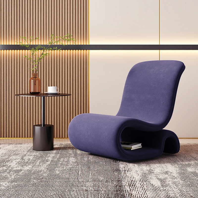 Contemporary 26 "Wide Velvet Fixed Back Sponge Armless Chair