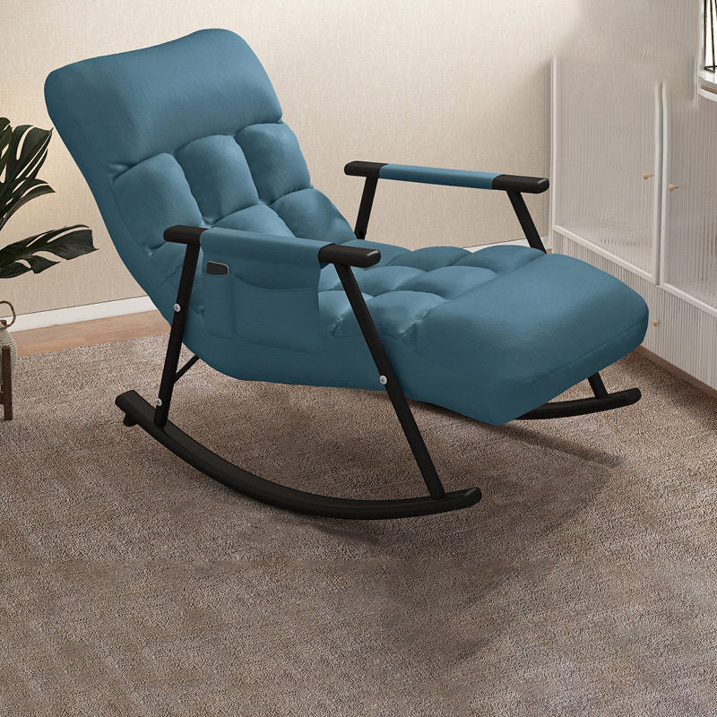 Upholstered Rocking Chair Living Room Rocker Chair with Padded Seat