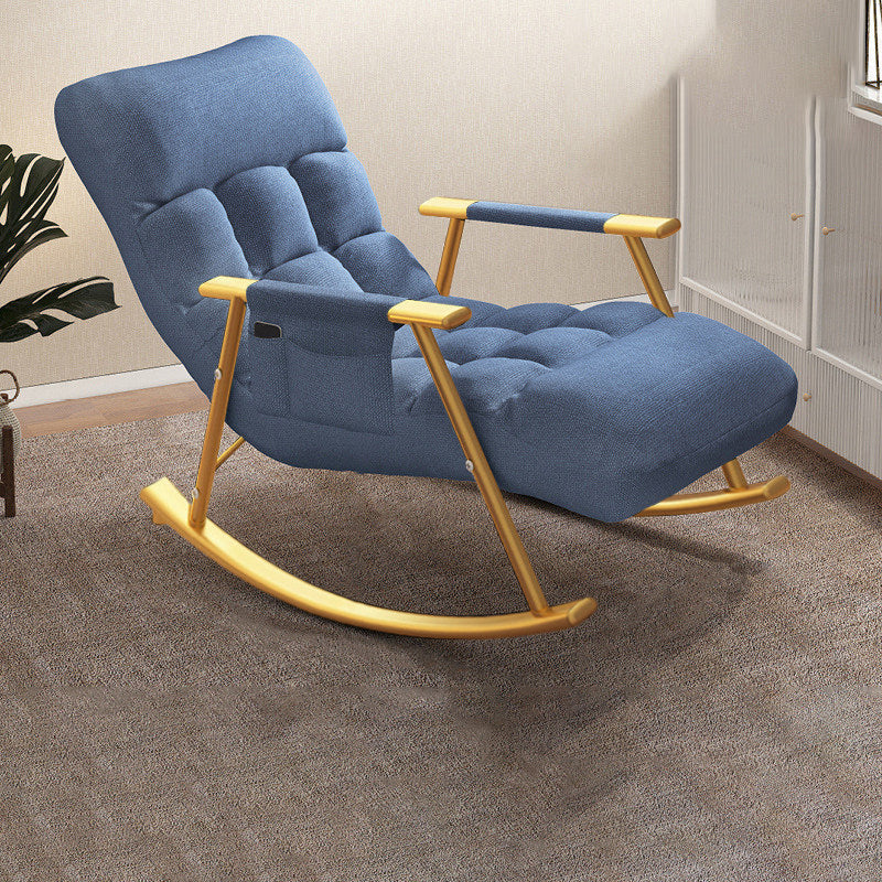 Upholstered Rocking Chair Living Room Rocker Chair with Padded Seat