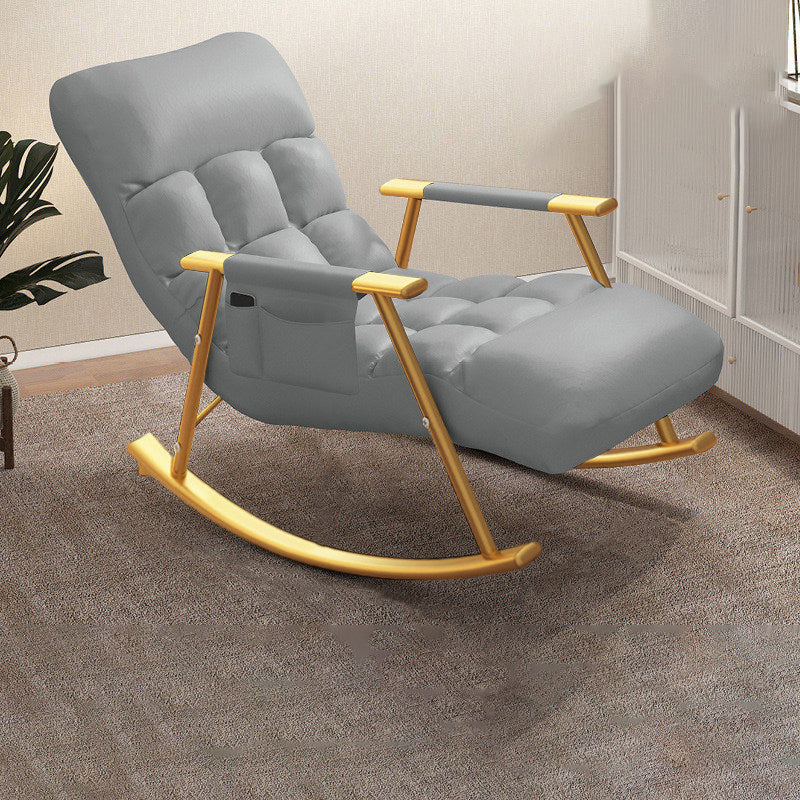 Upholstered Rocking Chair Living Room Rocker Chair with Padded Seat