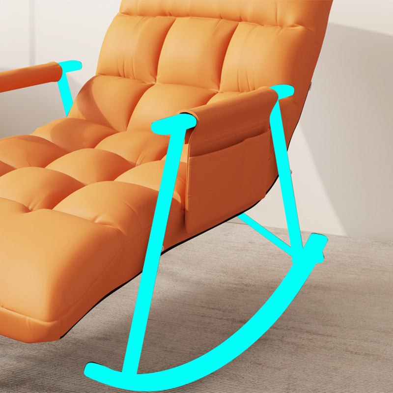 Upholstered Rocking Chair Living Room Rocker Chair with Padded Seat