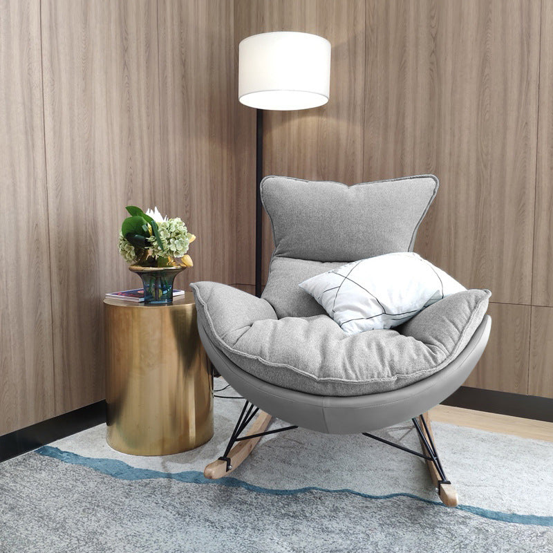 Modern Rocking Chair Solid Wood Rocker Chair with Light Legs