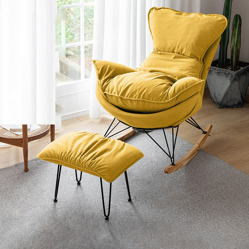 Modern Rocking Chair Solid Wood Rocker Chair with Light Legs