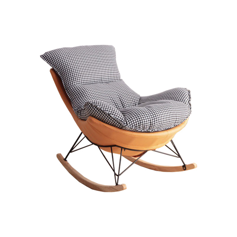 Solid Wood Rocking Chair Modern Rocker Chair with Removable Cushions