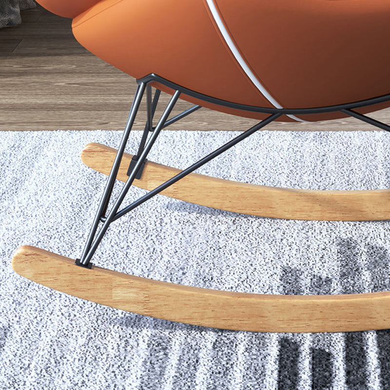 Contemporary Rocking Chair Solid Wood Rocker Chair with with Seat Cushion