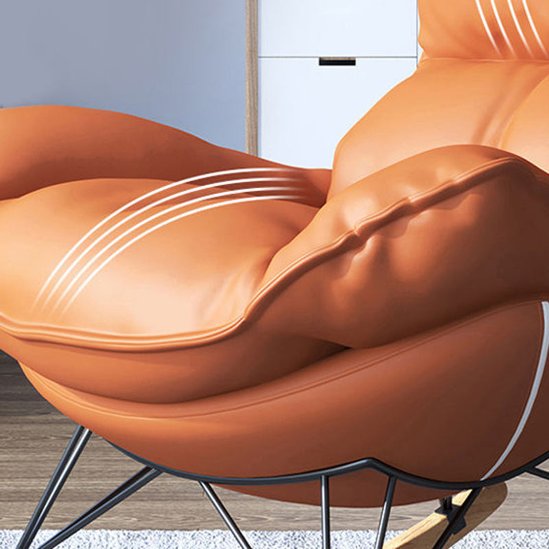 Contemporary Rocking Chair Solid Wood Rocker Chair with with Seat Cushion