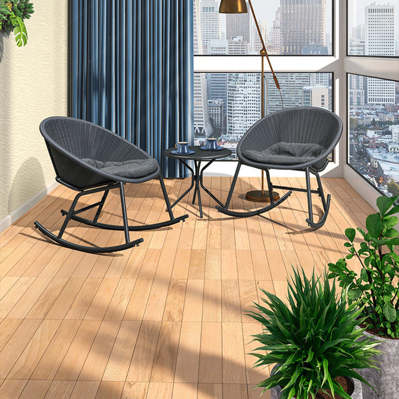 Reclining Dark Rocking Chair Modern with Padded Seat Rocker Chair 26" x 34.7" x 30.7"